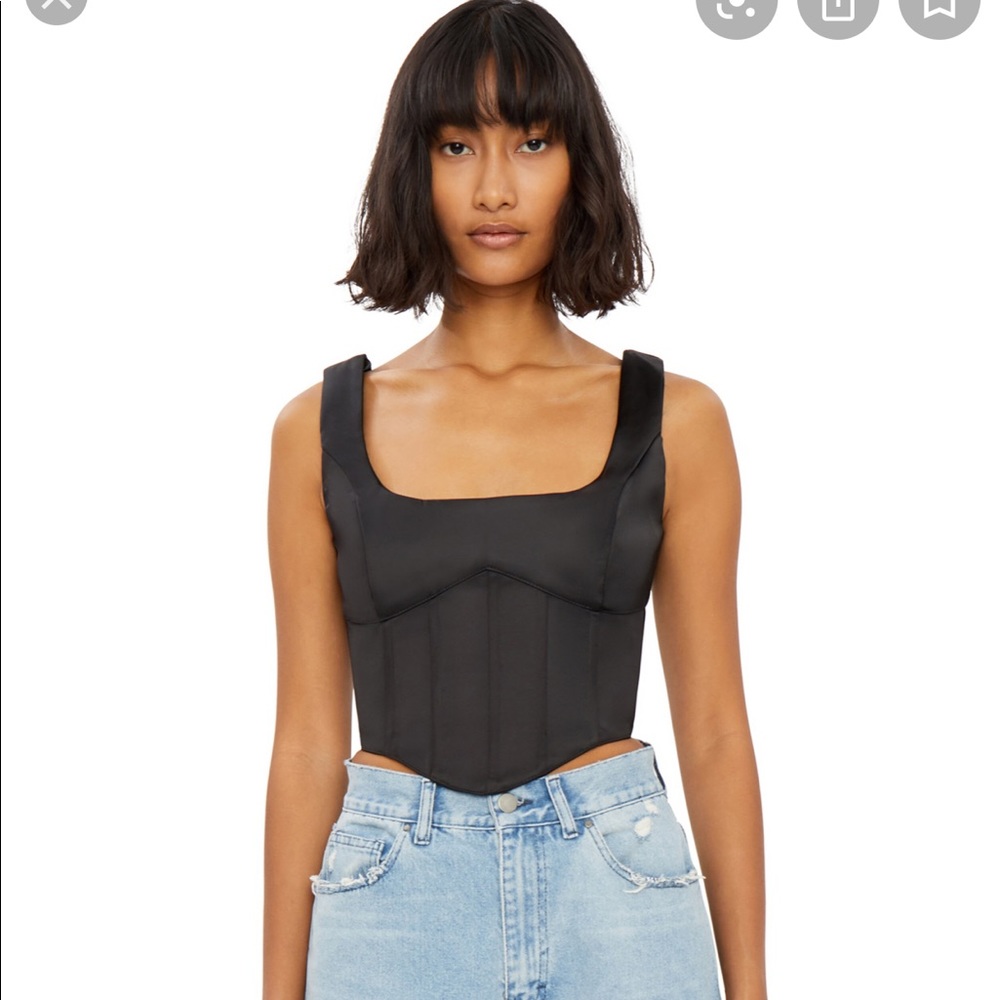 Danielle Guizio black corset top. Size medium.